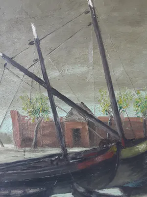 Niet of onleesbaar gesigneerd - Havenzicht - Boten aan de Steiger kopen? Bied vanaf 1!