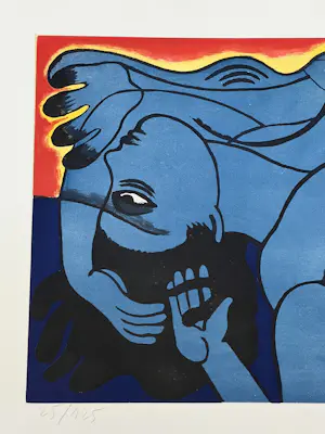 AcheterCorneille - Ets / Aquatint Vrouw en vogel, 1991? Enchérissez de 450!