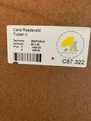 Carla Raadsveld - Tulpen 1 en Tulpen 2 kopen? Bied vanaf 150!