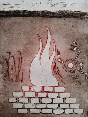 Jan Montyn - Chonyid Bardo - Reconnaissance, aquatint ets (kleine oplage) kopen? Bied vanaf 115!