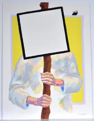 Roger Raveel - De eeuwig durende optocht - Zeefdruk - 80x60 cm - Gesigneerd - n° 1/130 kopen? Bied vanaf 1500!