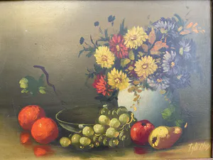 Tilly Moes - Stilleven met bloemen en fruit kopen? Bied vanaf 35!