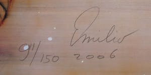 Emilio Kruithof - Zeefdruk, Little Miss Strange - Ingelijst kopen? Bied vanaf 1!