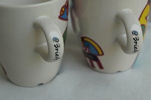 Clemens Briels - 2 Porseleinen koffiekopjes – ontwerp Nikolai Carels kopen? Bied vanaf 1!