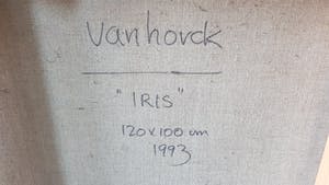 Hans Vanhorck - IRIS - acryl op doek, handgesigneerd en verso 1993 kopen? Bied vanaf 395!
