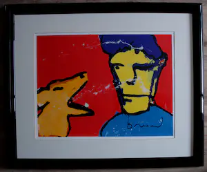 Herman Brood - Ingelijste kleurenzeefdruk: Iggy kopen? Bied vanaf 425!