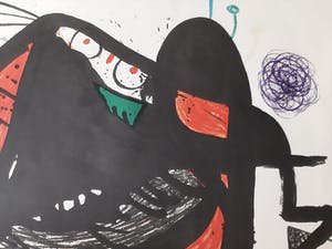 Joan Miro - L'Aïeule des 10,000 Âges, grote, zeldzame handgesigneerde litho kopen? Bied vanaf 3500!