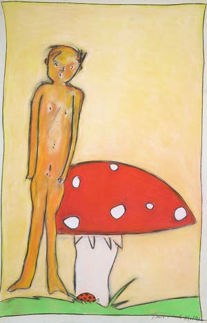 Bart Drost - Grote tekening in pastelkrijt, Zonder titel kopen? Bied vanaf 1!