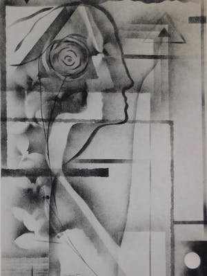 Gislain Dussart - Composition with Rose kopen? Bied vanaf 10!