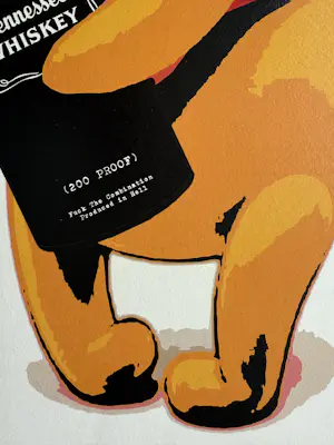 Death NYC - handgesigneerde zeefdruk | 'Winnie the Pooh/Jack Daniel's' | 2013 kopen? Bied vanaf 60!