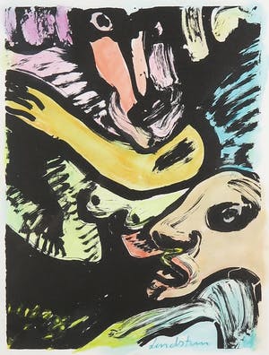Bengt Lindstrom - Handgekleurde litho - Ingelijst kopen? Bied vanaf 1!