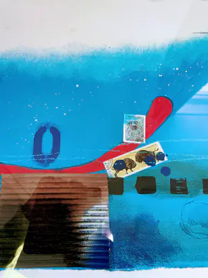 Theo Koster - Zeefdruk - Liggend blauw - Ingelijst (Groot) kopen? Bied vanaf 125!