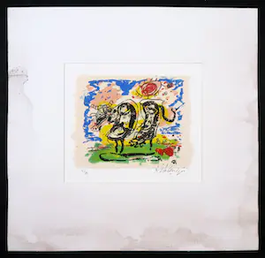 Kees Salentijn - Zeefdruk, Koe kopen? Bied vanaf 35!