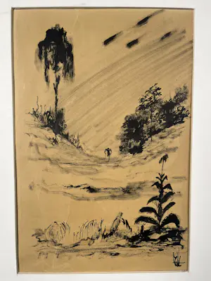 Melle Oldeboerrigter - Surrealistisch landschap kopen? Bied vanaf 75!