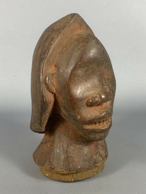 Fang - 200438 - Tribal used African head from the Fang - Gabon. kopen? Bied vanaf 25!