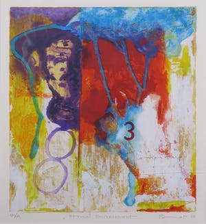 Piotr Konkel - Zeefdruk, Eternal Embracement - Ingelijst kopen? Bied vanaf 35!