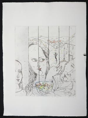 Henk Visch - Handgekleurde ets, Over het toe eigenen kopen? Bied vanaf 1!