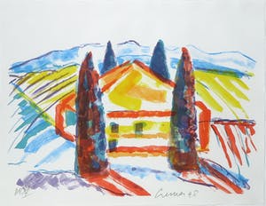 Jan Cremer - Litho, La Luce di Toscana - Ingelijst kopen? Bied vanaf 250!