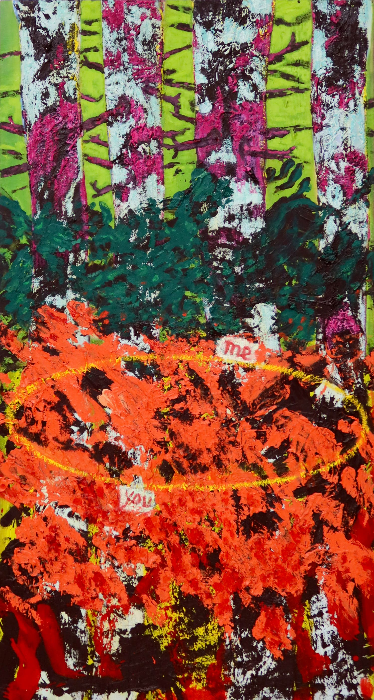 Frank van Hemert - Olieverf op doek, You / Me (Zeer Groot) verkocht voor € 750!