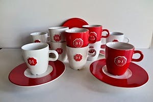 Nicolai Carels - Voor Douwe Egberts - Design Koffieservies - Gemerkt- PRIJS VERLAAGD kopen? Bied vanaf 39!