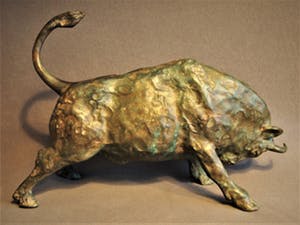 Pierre Chenet - Bronze Charging Bull (Taureau chargeants) signed P. Chenet- 20th century kopen? Bied vanaf 500!