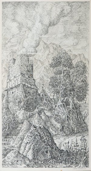 Rins Heidema - Pentekening, Vuurtoren kopen? Bied vanaf 1!