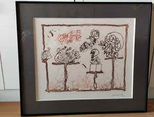 Pierre Alechinsky - test du titre planche 3 verkocht voor € 800!