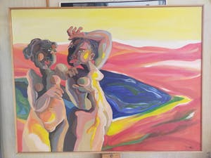 Niet of onleesbaar gesigneerd - Dos Hermanas ( Twee Gezusters) kopen? Bied vanaf 1!