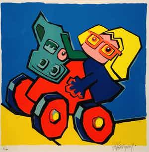 Ad Verstijnen - Zonder titel maar met lijst! verkocht voor € 225!