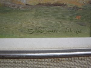 Selma Timmerman - finalist Prix de Rome 1979 - olieverf "Landschap bij Assendelft" gesigneerd kopen? Bied vanaf 10!