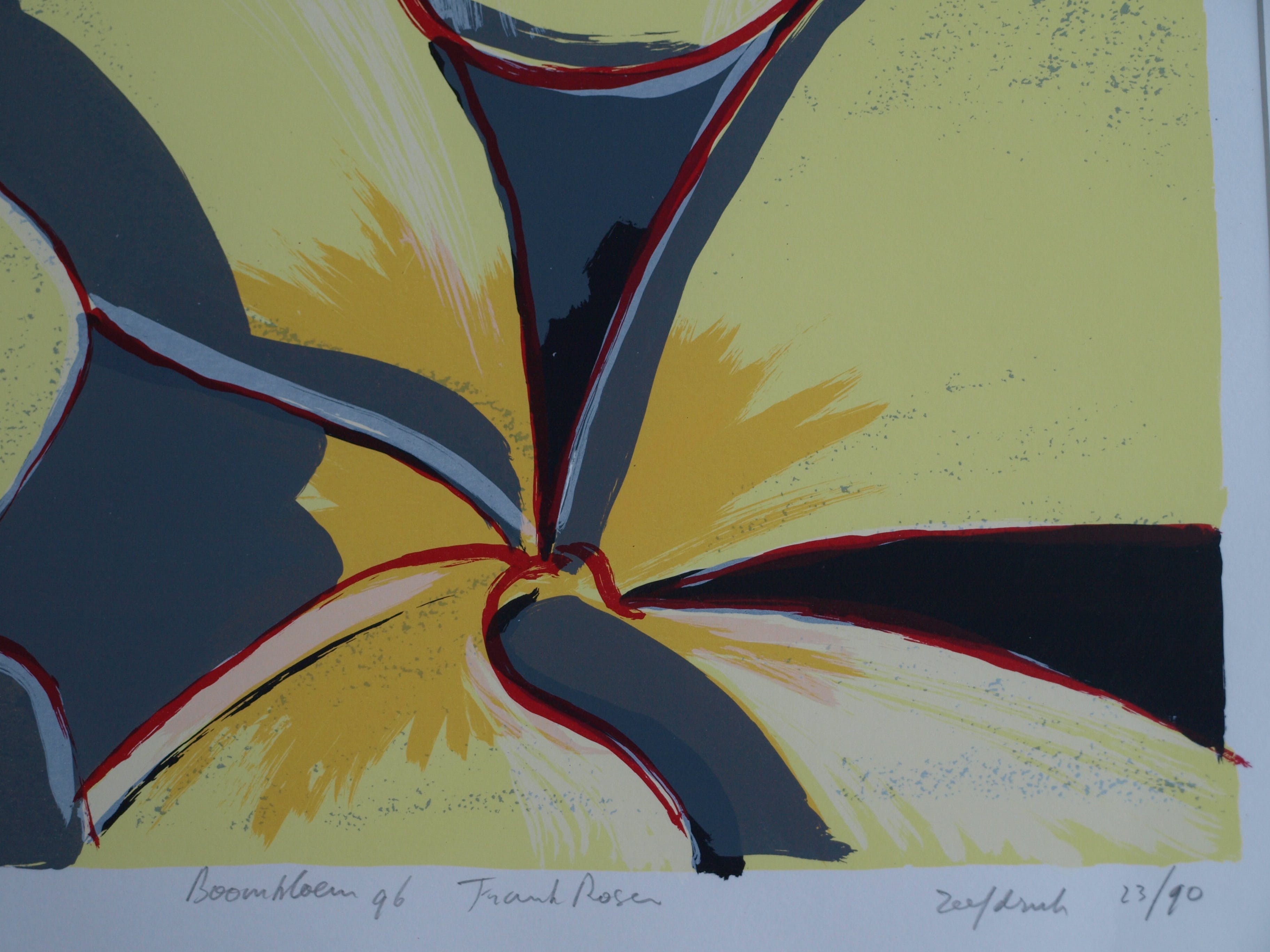Frank Rosen - Zeefdruk , Boombloem - gesigneerd & ingelijst - 1996  kopen? Bied vanaf 50!