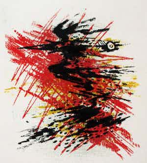 Wifredo Lam - Ingelijste litho: Saqua de la Grande Cuba - 1902 verkocht voor € 195!