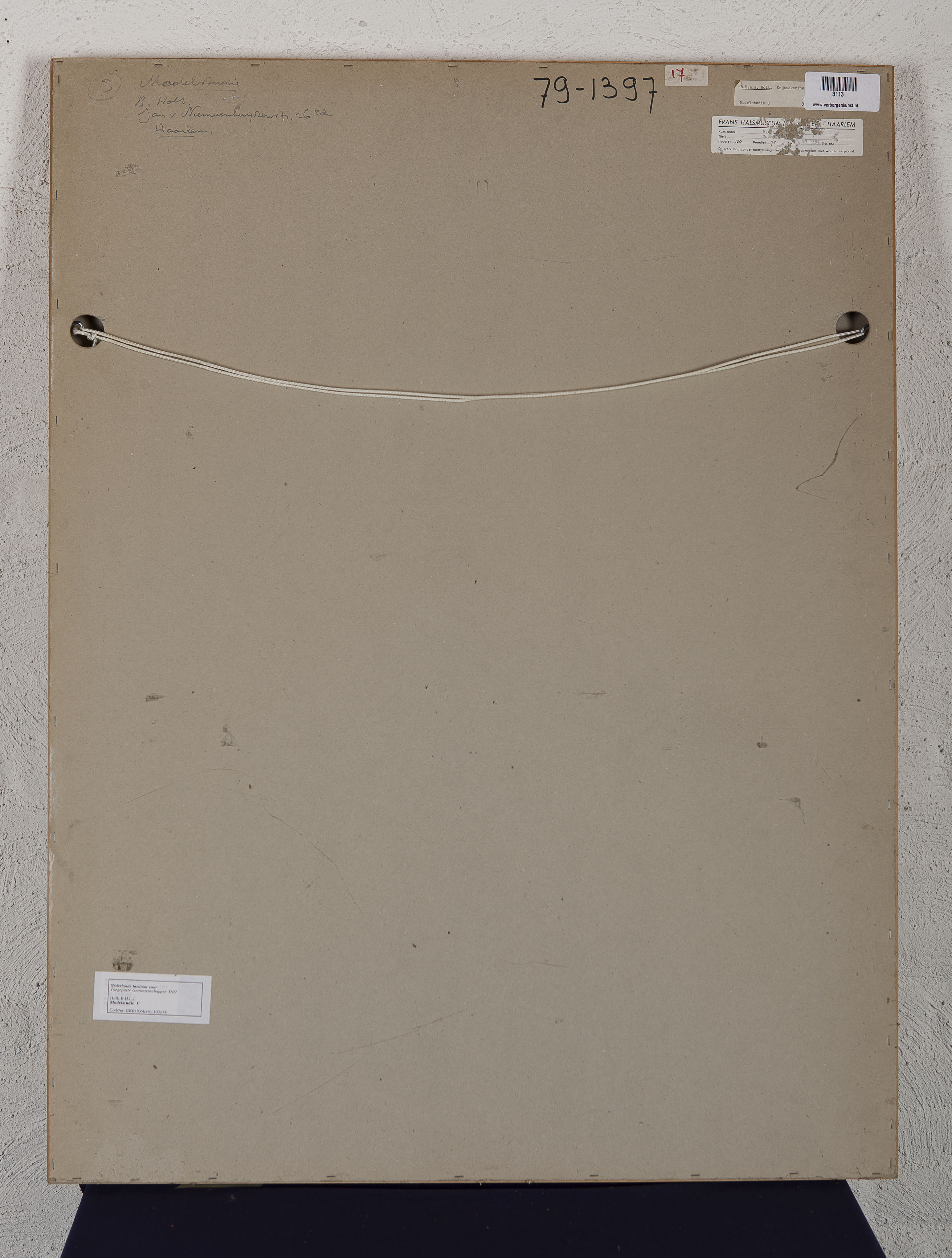 Bart Holt - Modelstudie C - Pastelkrijt op papier - gesigneerd l.o. - BKR Haarlem - 1979 kopen? Bied vanaf 10!