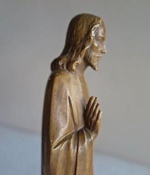 Johannes Petrus Maas - (1861-1941) - Antiek Heilig Hartbeeld - Gips - Gemerkt - PRIJS VERLAAGD kopen? Bied vanaf 10!