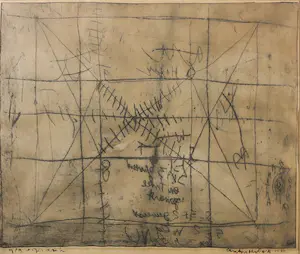 Anton Heyboer - Ets, Abstracte compositie - Ingelijst kopen? Bied vanaf 200!