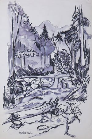 Joe Wols - Lot van drie tekeningen op papier, Landschappen kopen? Bied vanaf 1!