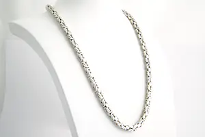 74- Lang (60cm) & massief 1e gehalte (925/1000) zilveren "Konings" ketting kopen? Bied vanaf 170!