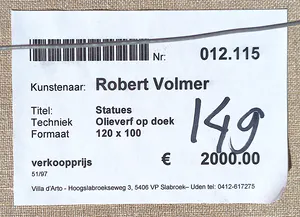 Robert Volmer - Statues, olieverf op doek (mooi ingelijst, groot) kopen? Bied vanaf 395!