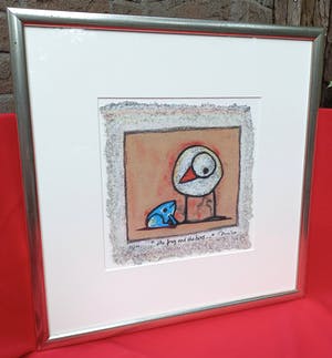 Hans Innemee - The frog and the bird, zeefdruk (mooi ingelijst) kopen? Bied vanaf 150!