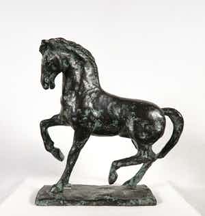 Margot Hudig-Heldring - Brons, Galopperend paard verkocht voor € 300!