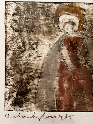 Anton Heyboer - Kleurenets met Madonna Eigen Druk gedateerd 1985 en gesigneerd. kopen? Bied vanaf 159!