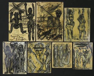 Pieter Haan - Lot van zeven werken, diverse voorstellingen in thema oorlog kopen? Bied vanaf 1!
