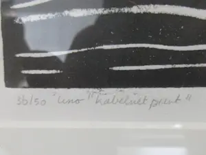 Niet of onleesbaar gesigneerd - G. Delfos - Lino "Kabelnet print" 36/50 kopen? Bied vanaf 10!