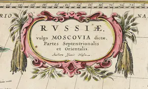 Joan Blaeu - Handgekleurde gravure, Russiae vulgo Moscovia kopen? Bied vanaf 1!