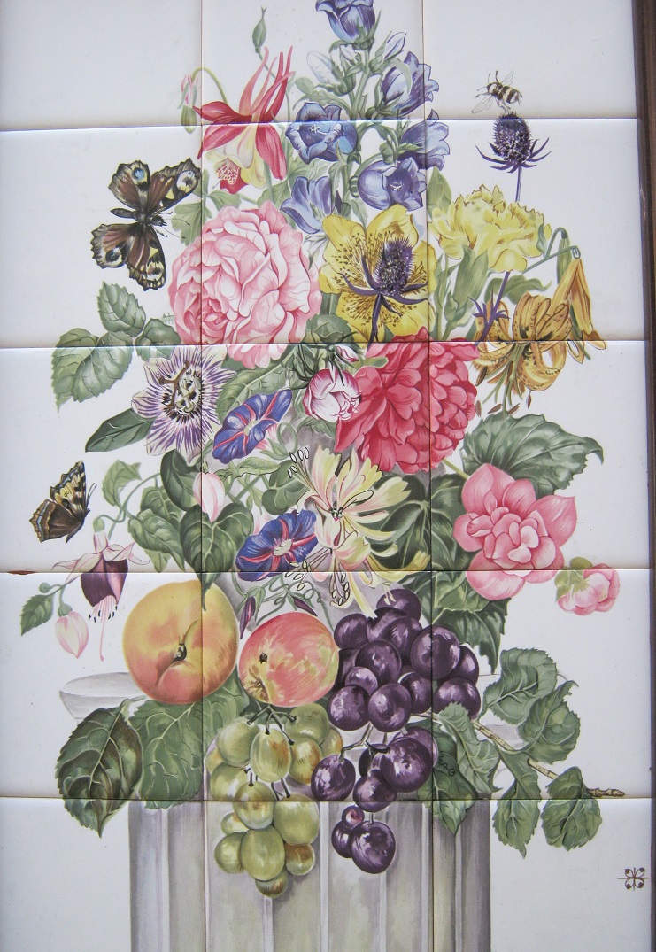 Niet of onleesbaar gesigneerd - Het schitterend boeket uniek tegeltableau kopen? Bied vanaf 1!