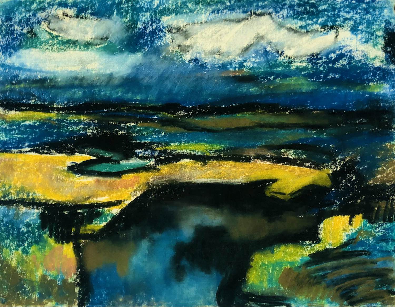 Jelle Hoogstra - Berglandschap augustus 1983 verkocht voor € 60!