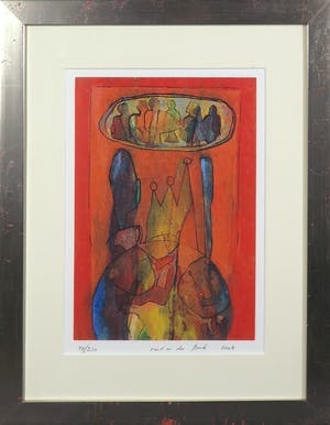 Ruud van der Beele - Zeefdruk, z.t. Abstract 2 - Ingelijst kopen? Bied vanaf 35!