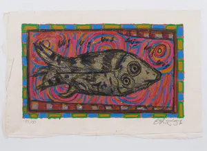 Eric Toebosch - Zeefdruk, Visjes 2 Luik - Ingelijst kopen? Bied vanaf 1!