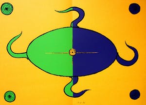 Peer Veneman - Zeefdruk : geometrische voorstelling - 1984 kopen? Bied vanaf 39!