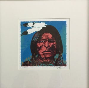 Espen Hagen - Indiaan 1 & Indiaan 2 | kleuren zeefdrukken - ingelijst kopen? Bied vanaf 59!